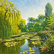 The painting 'the Pond at Giverny' 60h60 cm, Pictures, Rostov-on-Don,  Фото №1