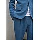 Заказать Костюм мужской из вареной крапивы Рами Ramie Suit Blue. VÄN Studio. Ярмарка Мастеров. . Костюм мужской Фото №3