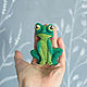 Brooch-pin: Frog, original gift. Brooches. NatashaKun. My Livemaster. Фото №4