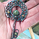 Copper wire wrapped pendant "Slavic Key", copper, unakite, serpentine. Pendants. IVA rainbow art. My Livemaster. Фото №4