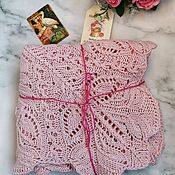 Работы для детей, handmade. Livemaster - original item Children`s openwork knitted cotton plaid 