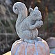 Order Squirrel with a nut on a pumpkin concrete figurine for home and garden. Decor concrete Azov Garden. Livemaster. . Figurines Фото №3