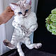 Игрушка кот. Снежный бенгальский котик. Мягкие игрушки. Игрушки ручной работы| Юлия Дынер. Ярмарка Мастеров.  Фото №8