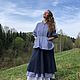 Платье из льна в свободном крое с рельефами. Платья. Laotty. Одежда в свободном крое.. Ярмарка Мастеров.  Фото №12