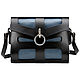 Women's leather bag 'Courtney' (black with blue), Crossbody bag, St. Petersburg,  Фото №1