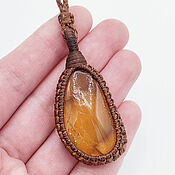 Украшения handmade. Livemaster - original item Amber Pendant pendant brown yellow Natural Baltic. Handmade.