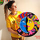 Round modern painting 'Sun and Moon' D 50 cm, Pictures, Krasnodar,  Фото №1