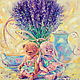Oil painting on canvas. Summer day in Provence. Lavender bear Bunny, Pictures, Moscow,  Фото №1