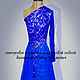 Lace short dress with a long skirt 'Blue'. Dresses. Lana Kmekich (lanakmekich). My Livemaster. Фото №4