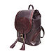 Order Backpack women's leather Burgundy Klimin Mod R50-782. Natalia Kalinovskaya. Livemaster. . Backpacks Фото №3