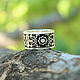 Ring made of 925 sterling silver with an ethnic pattern, enamel finish DS0008, Rings, Yerevan,  Фото №1