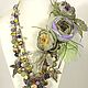 Order Morning Sun Vineyard. Necklaces, brooches, handmade flowers. ms. Decorator. Livemaster. . Jewelry Sets Фото №3