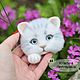 Felted cat, Brooches, Arkhangelsk,  Фото №1