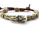 A Leather Bracelet 'Minttiger' With The Bronze Figure And Charms, Bead bracelet, Volgograd,  Фото №1