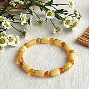 Украшения handmade. Livemaster - original item Bracelet from Baltic amber, color is honey. Handmade.