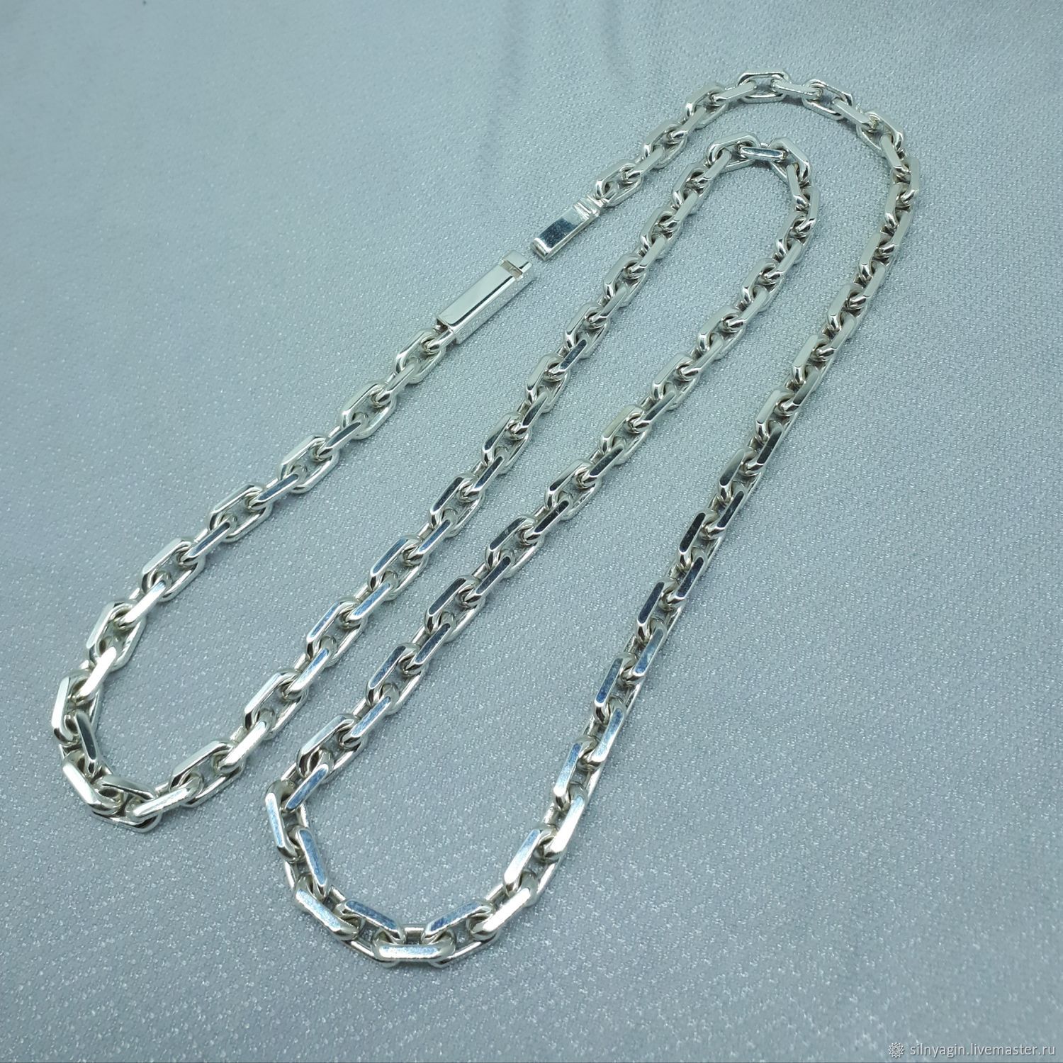 Якорное плетение цепочки серебро женские