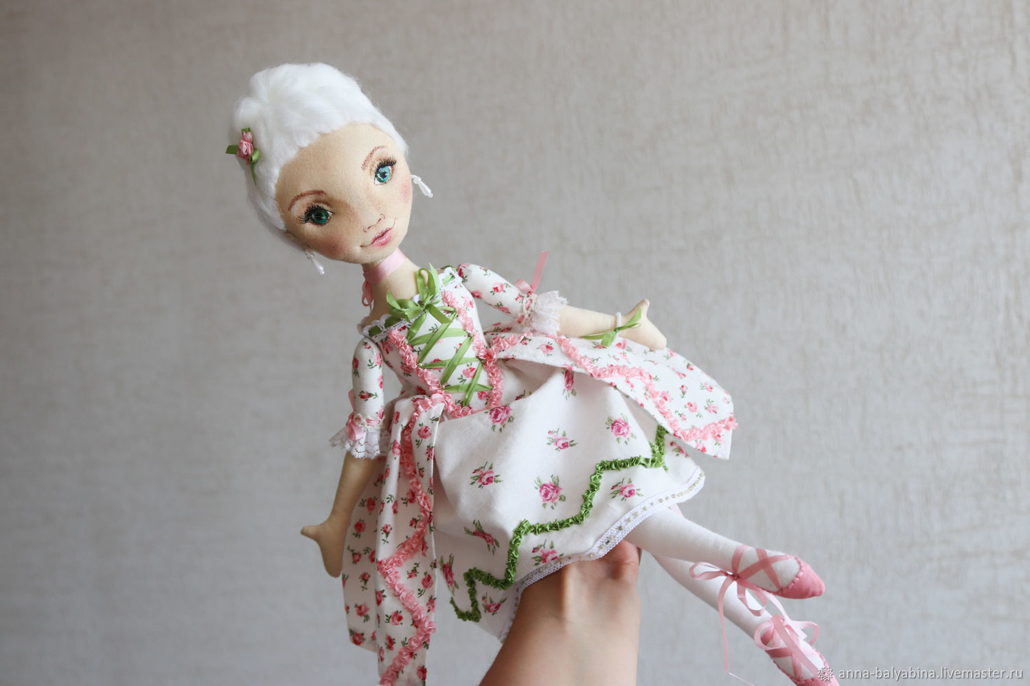 Авторская кукла Роза, подвижная коллекционная кукла, текстильная кукла, Интерьерная кукла, Шемышейка,  Фото №1