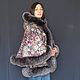 Jacket with wide sleeves and fox bluefrost. Outerwear Jackets. National Brand. My Livemaster. Фото №10