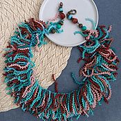 Украшения handmade. Livemaster - original item Beaded Fur Necklace. Handmade.