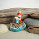 Driftwood island with a lighthouse. Miniature. Figurine. Katy_Barysheva. My Livemaster. Фото №5