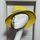 Летняя женская шляпа Федора желтый, Шляпы, Санкт-Петербург,  Фото №1