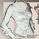 Camisa de mujer de oficina blanco 'de constanza', Blouses, Moscow,  Фото №1