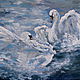 Oil painting 'Swans' painting to order. Pictures. HappyFingers Movie store (happyfingers). My Livemaster. Фото №4