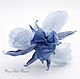 Iris silk 'Beautiful cobalt'. Brooch, Brooches, Almaty,  Фото №1