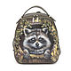 Leather backpack ' Raccoon in the hollow', Backpacks, St. Petersburg,  Фото №1