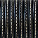 Кожаный шнур плоский  5 мм с прострочкой, черный, Шнуры, Москва,  Фото №1