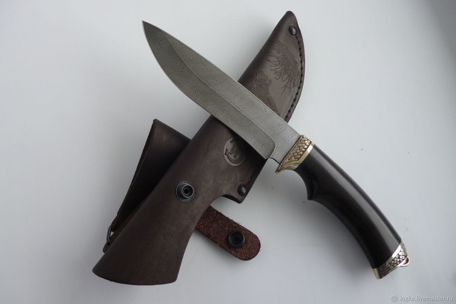 Knife 'Twin' of Damascus steel, Knives, Vyazniki,  Фото №1