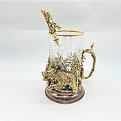 Посуда handmade. Livemaster - original item Cup Holder The Owner of the Taiga (Cubic Zirconia). Handmade.
