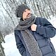 Шапка и шарф вязаные Комплект ДЕРИЛ/ШЭЛДОН  серый мужской. Комплекты головных уборов. Вязаный кэжуал  UNIC Ирина. Ярмарка Мастеров.  Фото №5