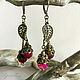 Classic earrings with agate 'Sweet berry'. Earrings. BijouSiberia. My Livemaster. Фото №6