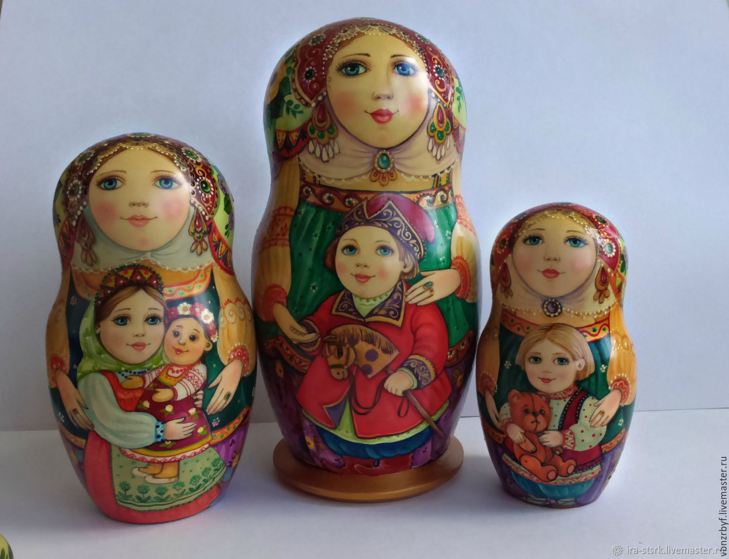 Matryoshka with her son in a red coat, Dolls1, Vitebsk,  Фото №1