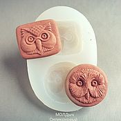 Материалы для творчества handmade. Livemaster - original item Mold owl owl Silicone mold for cabochons and pendants. Handmade.