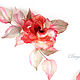 Order MK rose-Aurora brooch. Silk flowers of Olga Dovgal (Odovgal). Livemaster. . Details for dolls and toys Фото №3