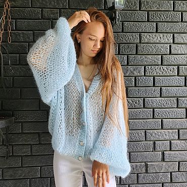 Одежда ручной работы. Ярмарка Мастеров - ручная работа Кардиган из кидмохера. Handmade.