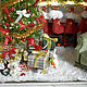 Christmas miniature on the bookshelf. Interior elements. Decoupage. My Livemaster. Фото №4