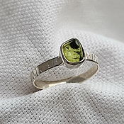 Украшения handmade. Livemaster - original item A ring with chrysolite.|2 options.. Handmade.