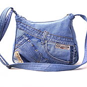 Сумки и аксессуары handmade. Livemaster - original item Women`s Shoulder Bag Denim Bag Custom Made Patchwork Quilting. Handmade.