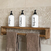 Для дома и интерьера handmade. Livemaster - original item Bathroom shelf made of light oak, 60 cm. Handmade.
