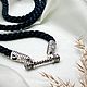 Гайтан на шею со штангой для креста. Чокер. MisMi jewelry. Интернет-магазин Ярмарка Мастеров.  Фото №2