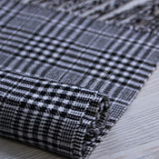 Аксессуары handmade. Livemaster - original item Black and white warm men`s plaid scarf PLATKOFF. Handmade.