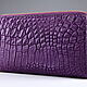 Кошелек-клатч из кожи крокодила на одной молнии IMA0032N5. Кошельки. CrocShop товары из экзотической кожи. Интернет-магазин Ярмарка Мастеров.  Фото №2