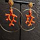 Coral Twig Earrings', Earrings, Moscow,  Фото №1