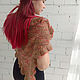 Sienna kid mohair shawl and rose brooch. Shawls. Lena Aseeva Knit and Felt. My Livemaster. Фото №5
