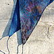Валяная двусторонняя косынка, бактус, шарф "Краски моря", Бактус, Киев,  Фото №1