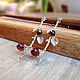 Amber. Earrings 'First frost' amber silver, Earrings, Moscow,  Фото №1
