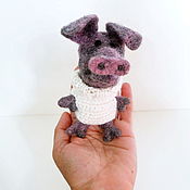 Куклы и игрушки handmade. Livemaster - original item Pigs (pair), finger puppets, felted toys, puppet theater. Handmade.
